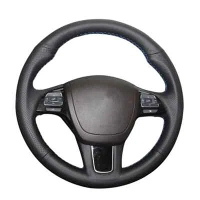 Cubierta de volante de cuero sintético PU para Volkswagen VW Touareg (7P) 2010-2018 Foto 1 de 4