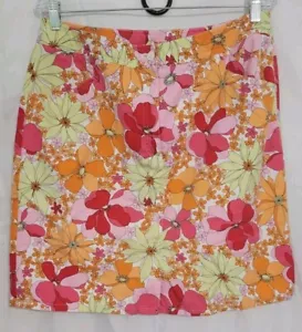 Gonna donna Talbots Petites taglia 16 floreale spacco davanti dritta matita con tasche - Foto 1 di 9