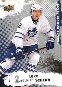 2008-09 Upper Deck Rookie Class Maple Leafs Hockey Card #9 Luke Schenn