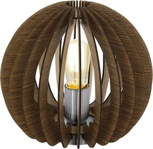 Tischleuchte Holz Dunkelbraun Schalter LED tauglich 1xE27 max. 60W/230V Ø 26cm - Bild 1 von 3