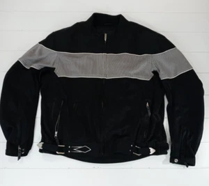 Power Trip Men's Motorcycle X-Large Black Gray Padded Vented Moto Jacket - Picture 1 of 19