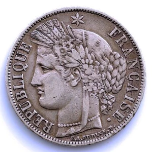 SC-Republica Francesa. 5 Francos 1851 A. Paris. MBC+/VF+ Plata 24,7 g. - Picture 1 of 2