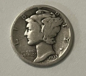 1935 MERCURY DIME 90% SILVER nice see photos - Picture 1 of 9