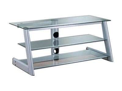 Bell'O~ Forma de Z~Soporte de TV~ Muebles de sistema de audio/video~3 estantes~ Vidrio templado Foto 1 de 4