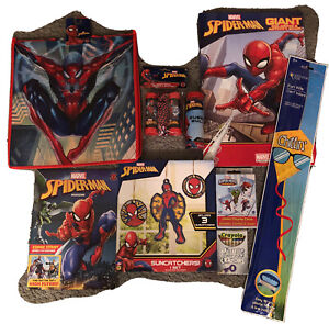Spider Man Activity Play Set/Kids Pack.. Kite, Spider-Man Jump Rope, Bubbles Etc