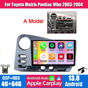 64GB Carplay Android 13 For Toyota Matrix Pontiac Vibe 2003 2004 Car Stereo Navi - Foto 1 di 21