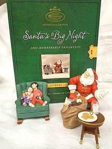2002 Hallmark Ornament Santa's Big Night Journal Membership Ornaments Set of 4 - Picture 1 of 12