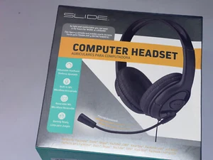 NEW Slide Computer Gaming Headset Microphone Comfort Air Cushions Audio Adapter - Picture 1 of 1