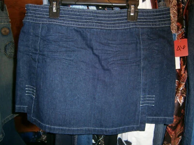 NUEVO CON ETIQUETAS Azul Asfalto Talla 9 Denim Lavado Oscuro Mini Falda Escolar Niña Algodón $35 Foto 1 de 2