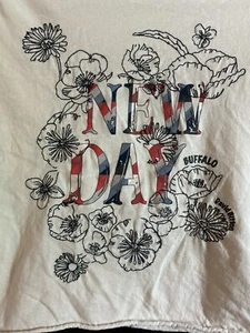 Buffalo David Bitton Crop Top Embroidery Cream Cotton Shirt Red White & Blue Sm - Picture 1 of 12