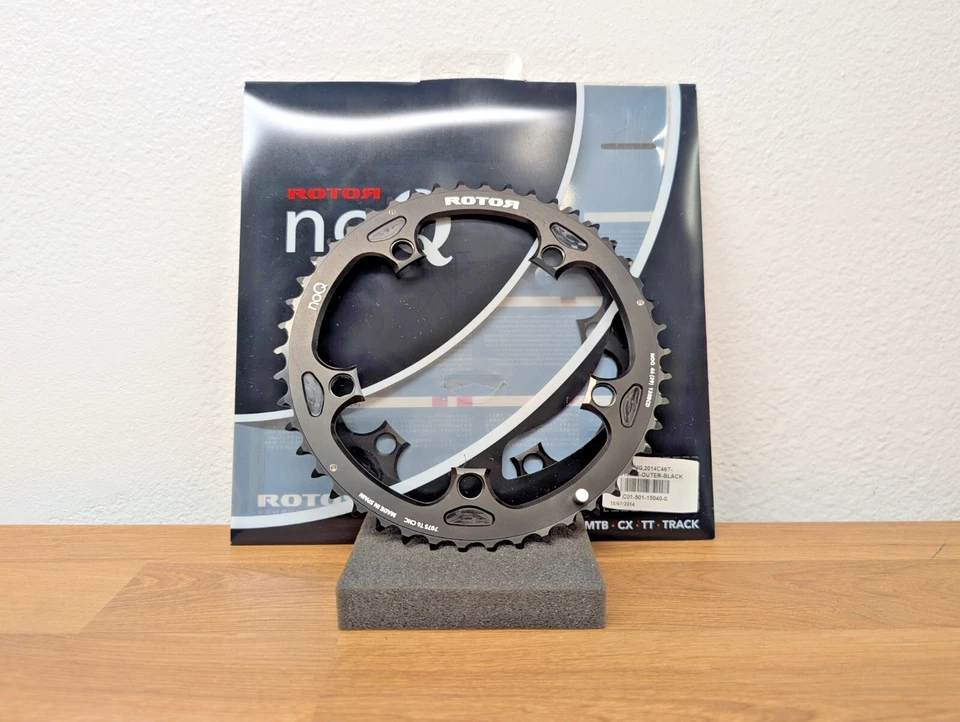 Rotor NoQ Round Chainring 46T (39) -BCD 130x5 - Outer Ring - C01-501-15040-0 - Image 1 of 2