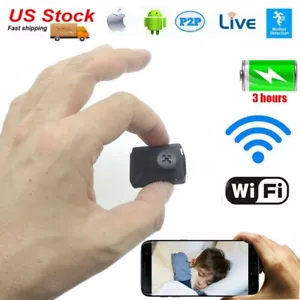 Mini pulsante wifi wireless fai da te batteria integrata 3 ore IP più piccola piccola telecamera HD - Foto 1 di 7