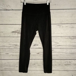Spyder Active Womens Black Web Print Stretch Athletic Crop Skinny Leggings S - Picture 1 of 8