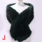 Women Warm Scarf Dress Shawl Coat Faux Fur Warp Party Wedding Scarves Winter 