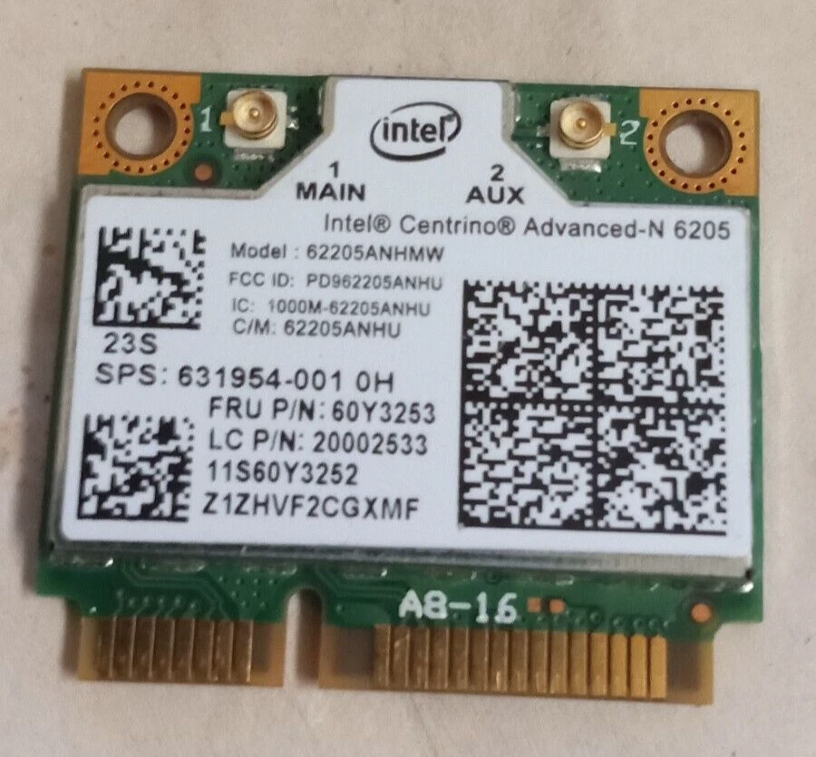 Intel Centrino Advanced-N 6205 Wifi WIRELESS CARD Dell LATITUDE E6420 0X9JDY - Image 1 of 1