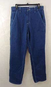 Carhartt Mens Jeans Sz 30 32 Dungaree Fit Dark Wash Cargo Pockets Straight - Picture 1 of 5