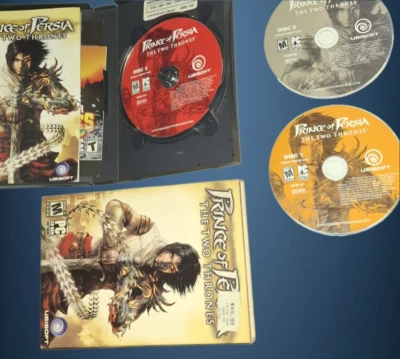 Prince of Persia: The Two Thrones (PC, 2005) 3 Discs & Manual - TESTED w/Key - Image 1 of 4