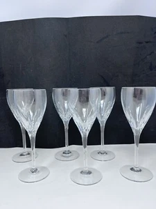 Lenox Firelight Klar Panel Schliff Weingläser 7 7/8" 6er Set EUC!!!!  Inv#23 - Bild 1 von 11