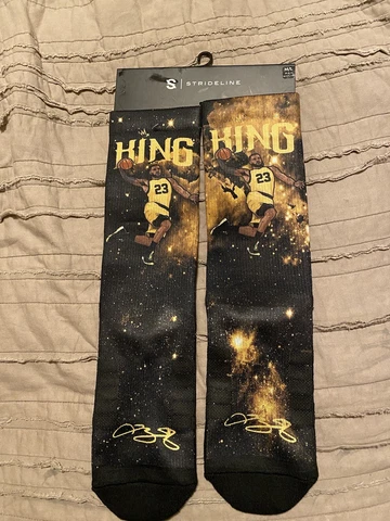 Strideline Lebron James Galaxy Socks  M/L 8-12 LA Lakers Cover