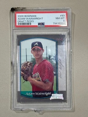 2000 Bowman Draft Picks Adam Wainwright PSA 8 - Image 1 of 2