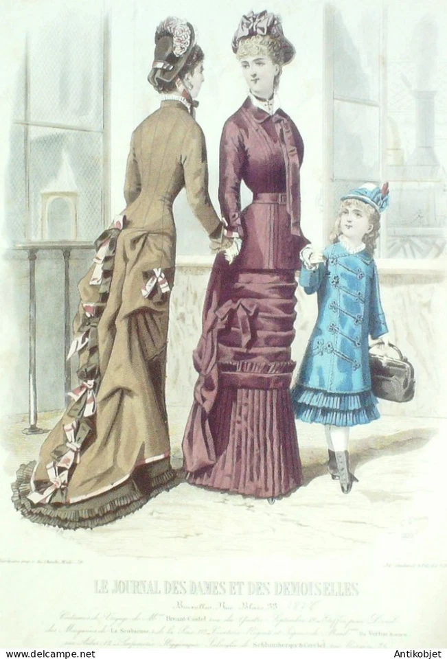 Gravure Mode J.Dames & Demoiselles 1872 # 1550 (Old Fashion plate) - Photo 1/1