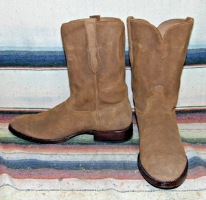 Mens Rujo The Karl Brown Sentry Suede Roper Cowboy Boots 11 D Excellent Cond - Picture 1 of 6