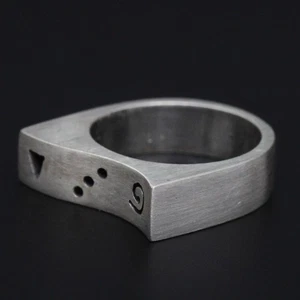 Designer Ring 925er Silber - Handarbeit Mattiert Wellenform - ca. 10,5g - Picture 1 of 12