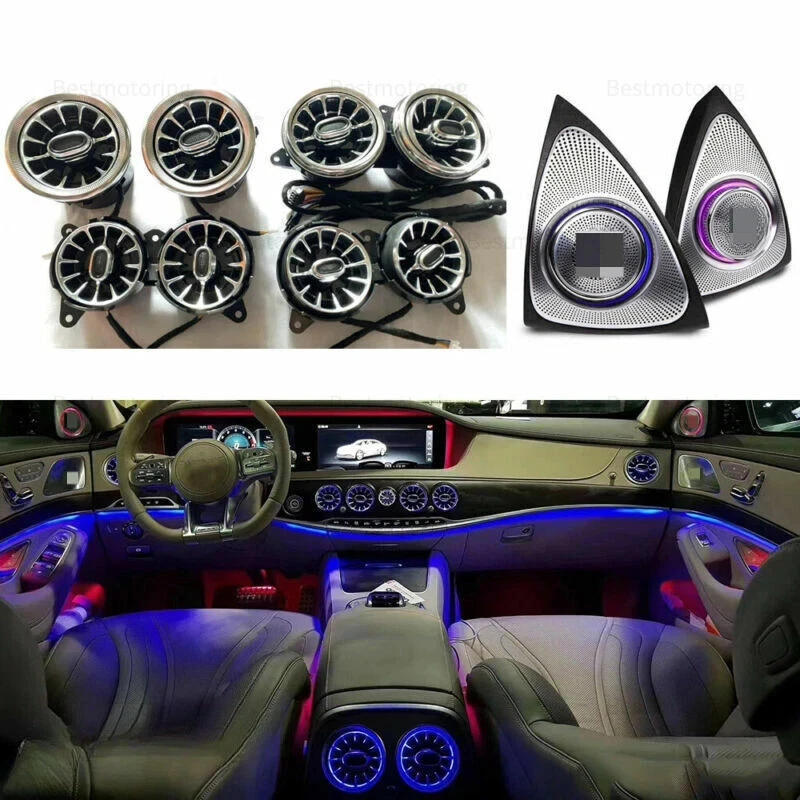 Altavoz de ventilación de aire con luz ambiental interior W222 para Mercedes Clase S S550 S500 S63 Foto 1 de 4