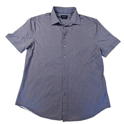 Bugatchi Men's XXL Short Sleeve Button Down Shirt 8 Way Stretch Floral - Image 1 of 4