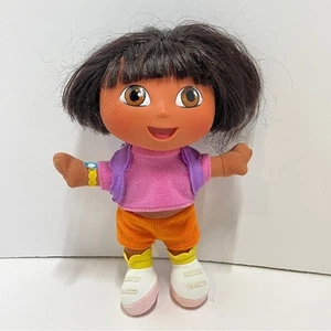 Vintage 2001 Dora The Explorer Plush Doll 8" Fisher Price Mattel Plastic Head - Picture 1 of 14