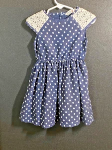 Beebay Girls Navy Blue and WhitePrinted fit & Flare Dress 18 Months - Picture 1 of 4