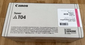 Genuine Canon T04 Magenta Toner Cartridge 2978C001AA DXC478 DXC568 BNIB - Photo 1/2