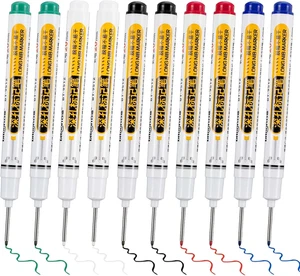 Long Head Deep Hole Marker, Permanent Markers Carpenter Ink Marker Pens 20Mm Lon - Picture 1 of 7