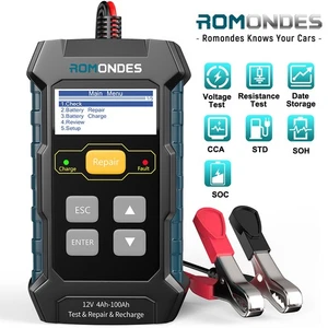 Probador de batería de coche Romondes RD510 3 en 1 cargador de goteo herramienta de prueba de reparación de pulso - Imagen 1 de 8