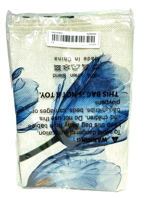 Blue Tulip Table Runner Linen Blend 13x72 Ivory - Image 1 of 4