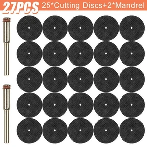 27x 32mm Cutting Disc And Mandrel Accessories Small Cutting Discs 2x Mandrel Kit - Picture 1 of 12