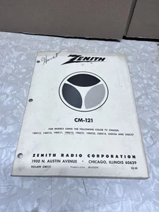 Chasis de TV a color Zenith Manual CM-121 14DC15 14DC16 19DC11 19DC12 19DC21 19DC22  - Imagen 1 de 3