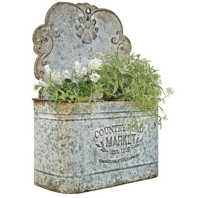 Metal Wall Planter Wall Mount Planter Wall Metal Hanging Planter Wall Vases - Image 1 of 4