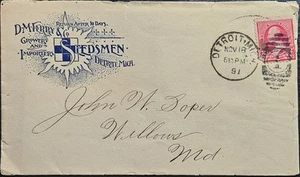 Seeds men Seeds Sun Illustrated Advertising Detroit Michigan Duplex 1891 Tp - Picture 1 of 2
