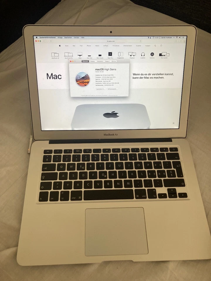 MacBook Air 2,13 GHz Intel Core 2 Duo 256GB SSD, 4GB (Ende 2010) - funktioniert - Bild 1 von 3
