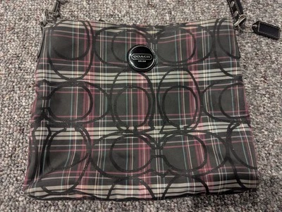 Bandolera COACH Signature tartán a cuadros F17710 Foto 1 de 4