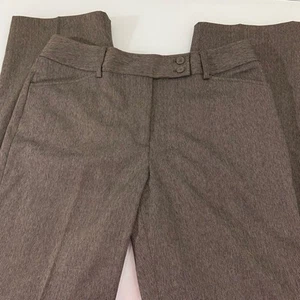 Peter Nygard Dress Pants Career Trouser Brown Herringbone Stretch Size 8 - Picture 1 of 7