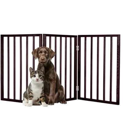 Cerca plegable interior de 3 paneles para perros para escaleras, pasillos o puertas - 54x24-I... Foto 1 de 4