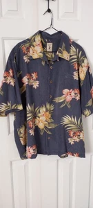 Jamaika Jaxx Hawaiihemd 100% Seide Herren XXL Tropical Floral Print Island Style - Bild 1 von 16