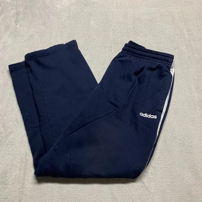 Calça de moletom Adidas jogger masculina XXLT 2XLT azul 3 listras estilo Y2K cordão folgado - Imagem 1 de 4