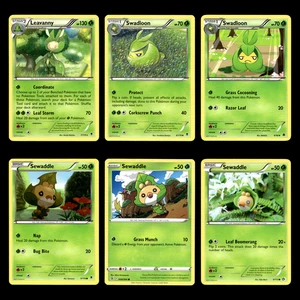 6x Leavanny Sewaddle Swadloon Lot 7 XY Phantom Forces Pokemon Cards Collection - Picture 1 of 2