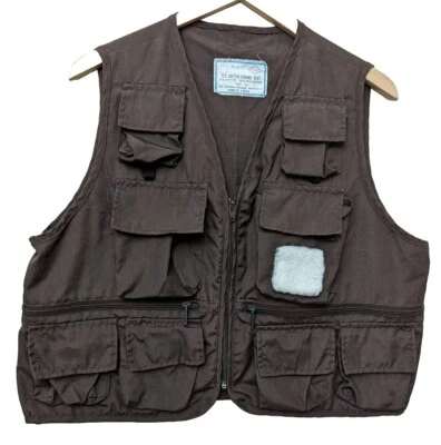 Chaleco de pesca Danco para hombre talla mediana The Danielson Company Fly Caster marrón Foto 1 de 4