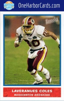 2004 Bazooka Washington Redskins #105 Laveranues Coles - Image 1 of 2