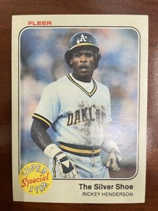 RICKEY HENDERSON 1983 FLEER OAKLAND ATHLETICS #639