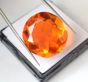 Brasilianischer Orangentopas 47,50 ct ovaler Edelstein zertifiziert E6098 frisch eingetroffen - Bild 1 von 10